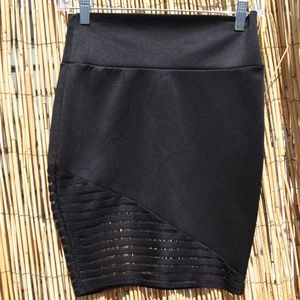 Black Mini skirt Mesh bottom